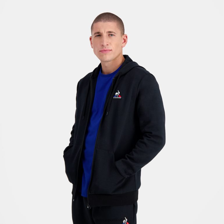 мушкарци Le Coq Sportif дуксерица са капуљачом и црним патентним затварачем одећу LVZN2D56