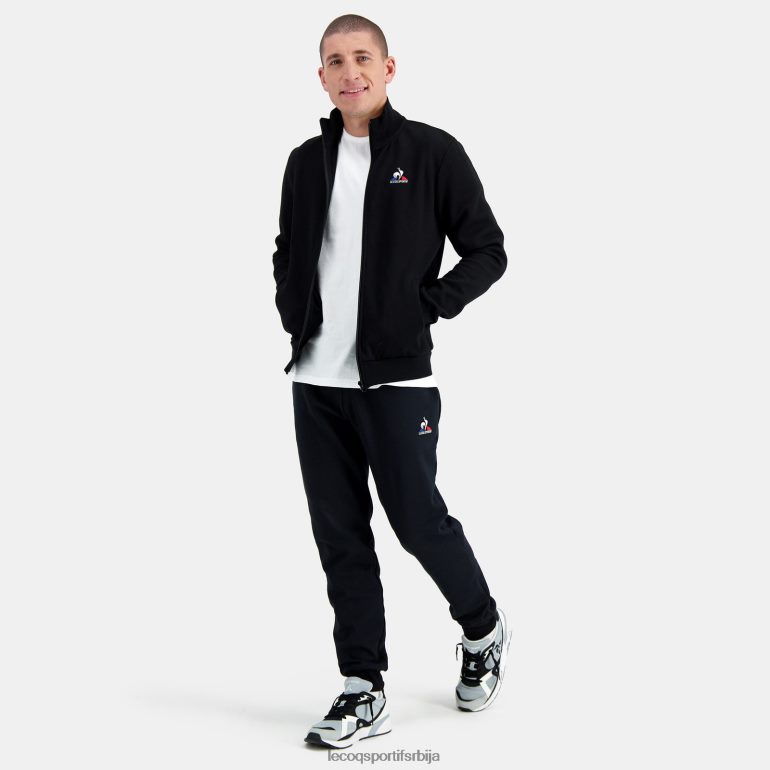 мушкарци Le Coq Sportif дуксерица црна са патентним затварачем одећу LVZN2D58