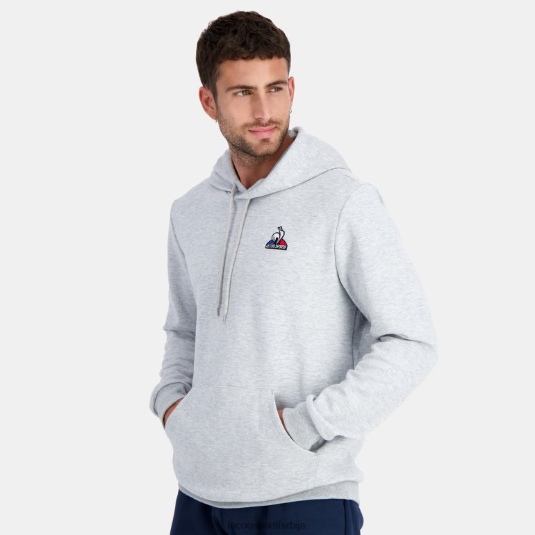 мушкарци Le Coq Sportif дуксерица с капуљачом сива одећу LVZN2D63