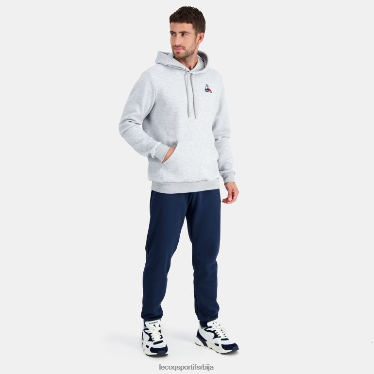 мушкарци Le Coq Sportif дуксерица с капуљачом сива одећу LVZN2D63