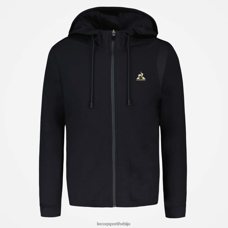 мушкарци Le Coq Sportif дуксерица са капуљачом и црним патентним затварачем одећу LVZN2D70