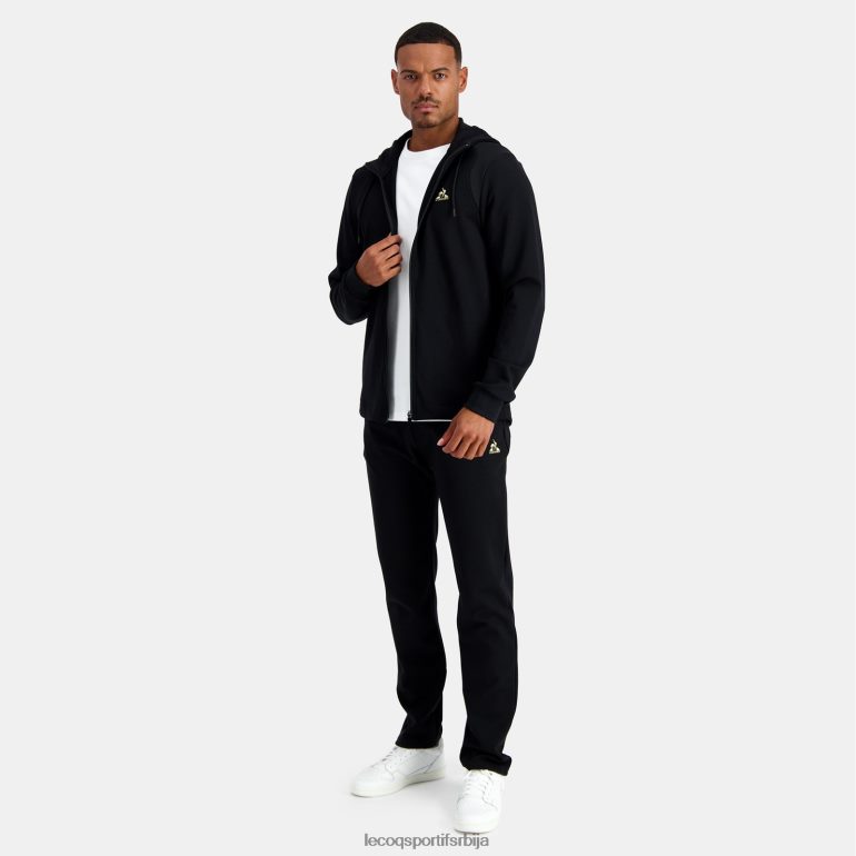 мушкарци Le Coq Sportif дуксерица са капуљачом и црним патентним затварачем одећу LVZN2D70