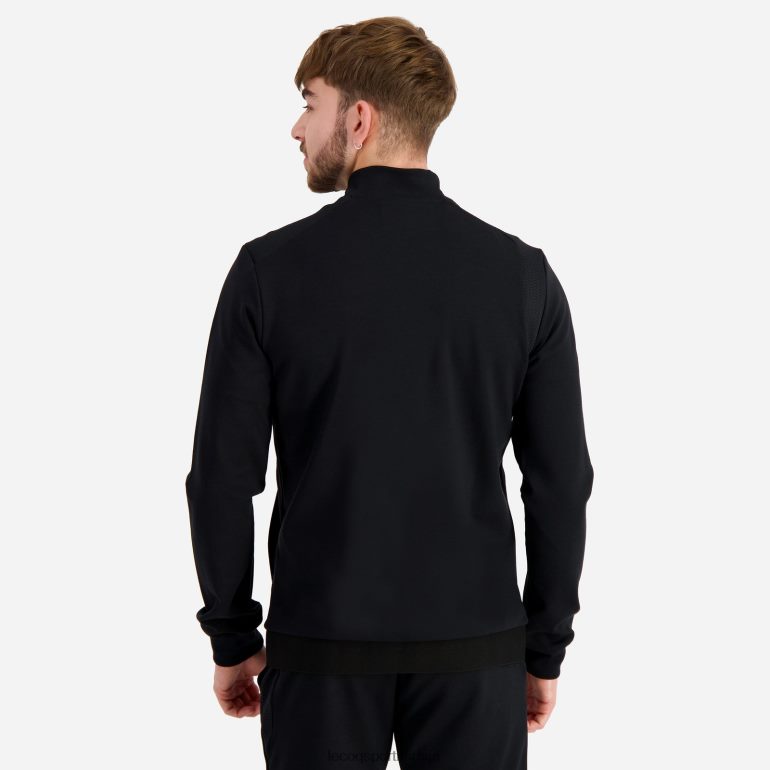 мушкарци Le Coq Sportif дуксерица црна са патентним затварачем одећу LVZN2D72