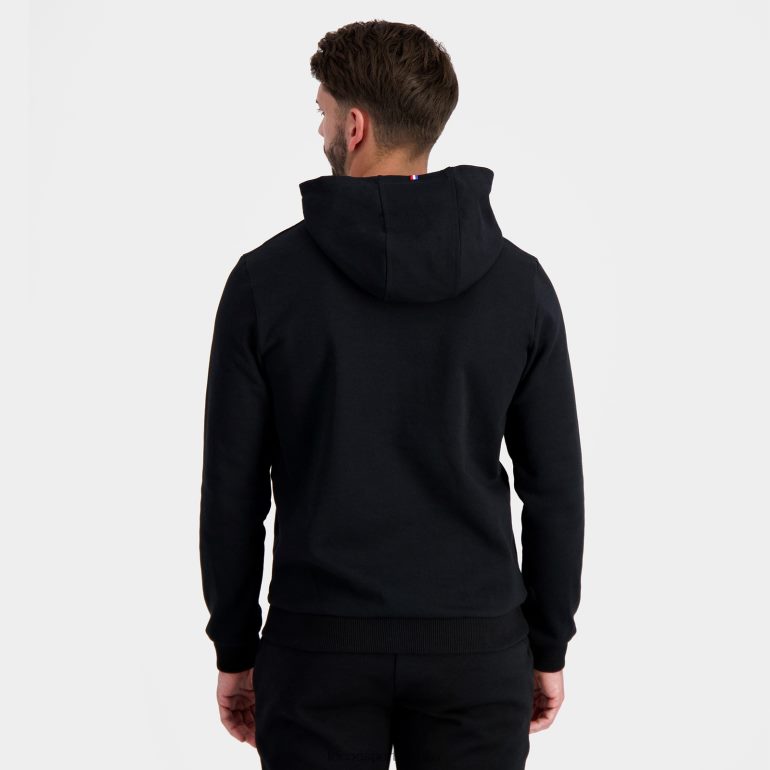 мушкарци Le Coq Sportif дуксерица са капуљачом црна одећу LVZN2D7