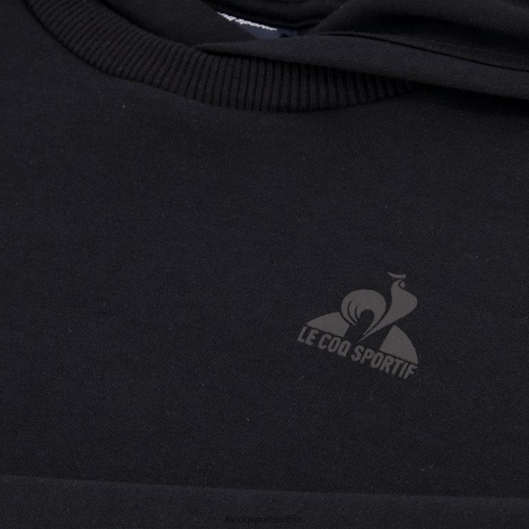 мушкарци Le Coq Sportif дуксерица са капуљачом црна одећу LVZN2D7