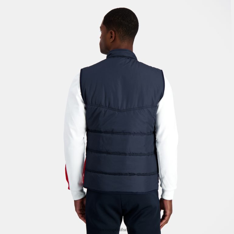 мушкарци Le Coq Sportif унисекс јакна без рукава плава одећу LVZN2D118