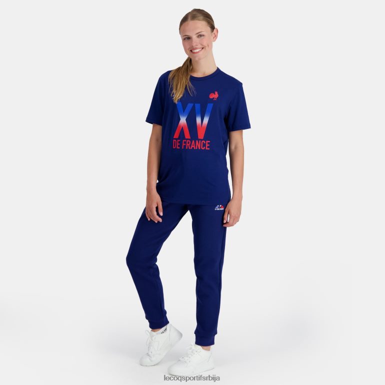 мушкарци Le Coq Sportif мајица - кв де франце плава одећу LVZN2D141