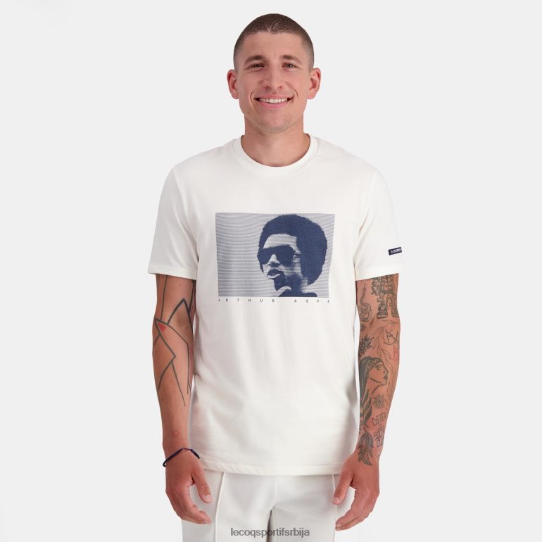 мушкарци Le Coq Sportif модна мајица бела одећу LVZN2D159