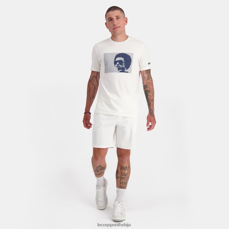 мушкарци Le Coq Sportif модна мајица бела одећу LVZN2D159