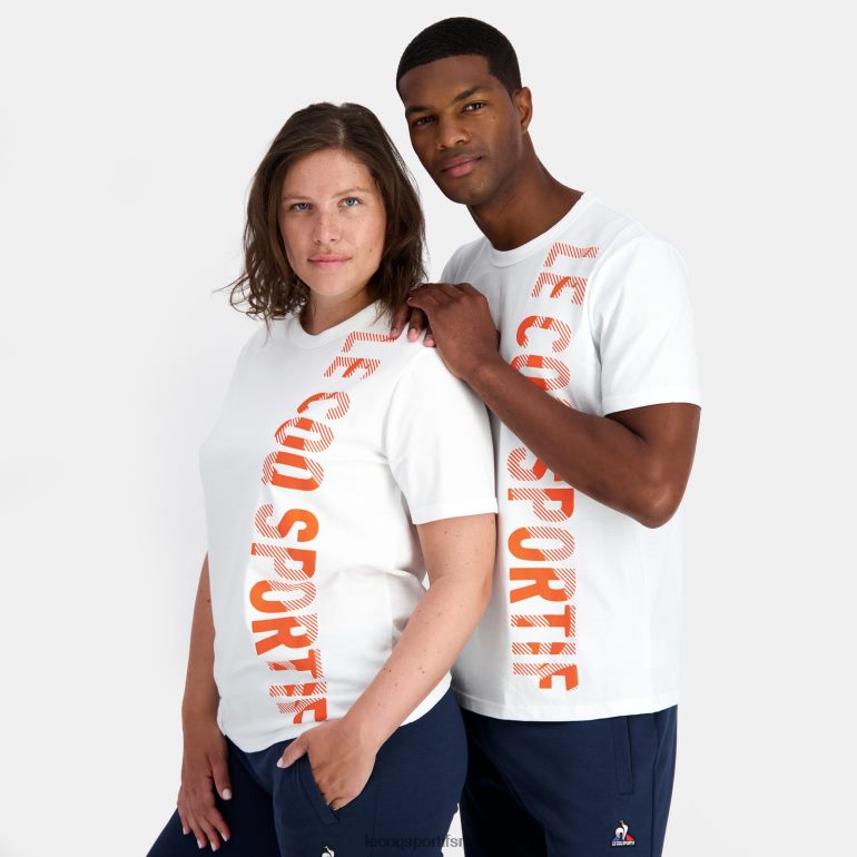 мушкарци Le Coq Sportif модна мајица бела одећу LVZN2D162