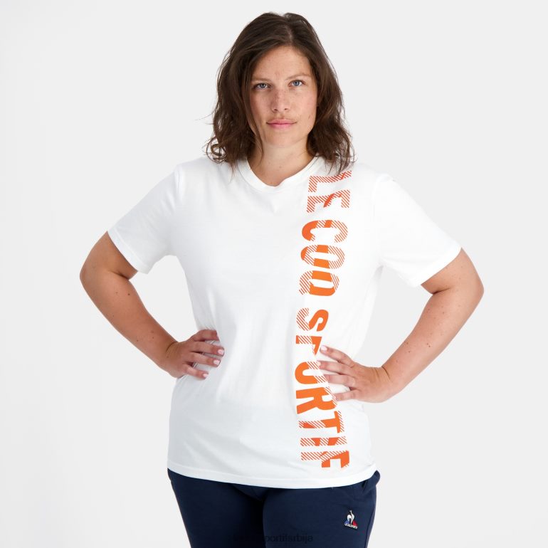 мушкарци Le Coq Sportif модна мајица бела одећу LVZN2D162