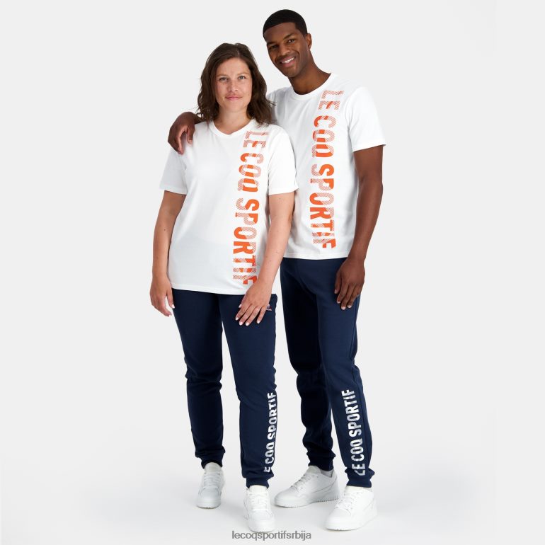 мушкарци Le Coq Sportif модна мајица бела одећу LVZN2D162