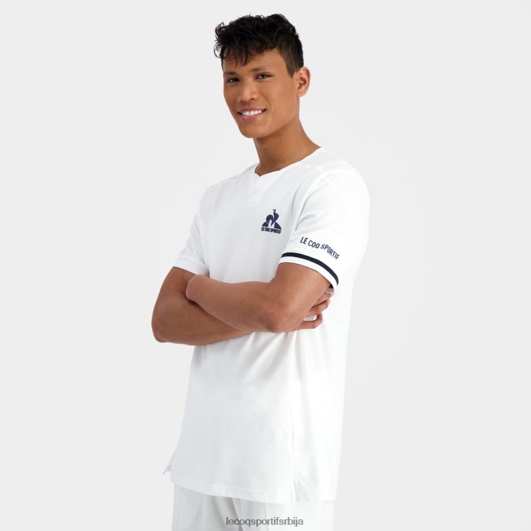 мушкарци Le Coq Sportif модна мајица бела одећу LVZN2D165