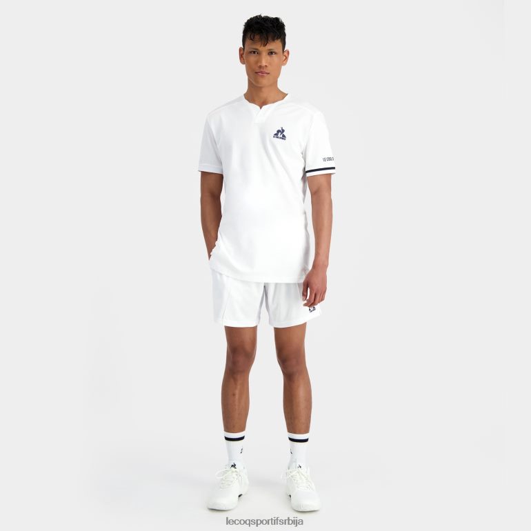 мушкарци Le Coq Sportif модна мајица бела одећу LVZN2D165