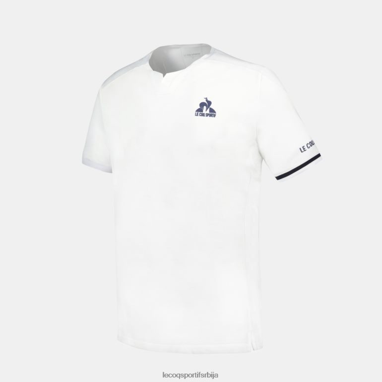 мушкарци Le Coq Sportif модна мајица бела одећу LVZN2D165