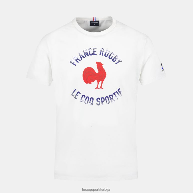 мушкарци Le Coq Sportif мајица - француска рагби бела одећу LVZN2D169