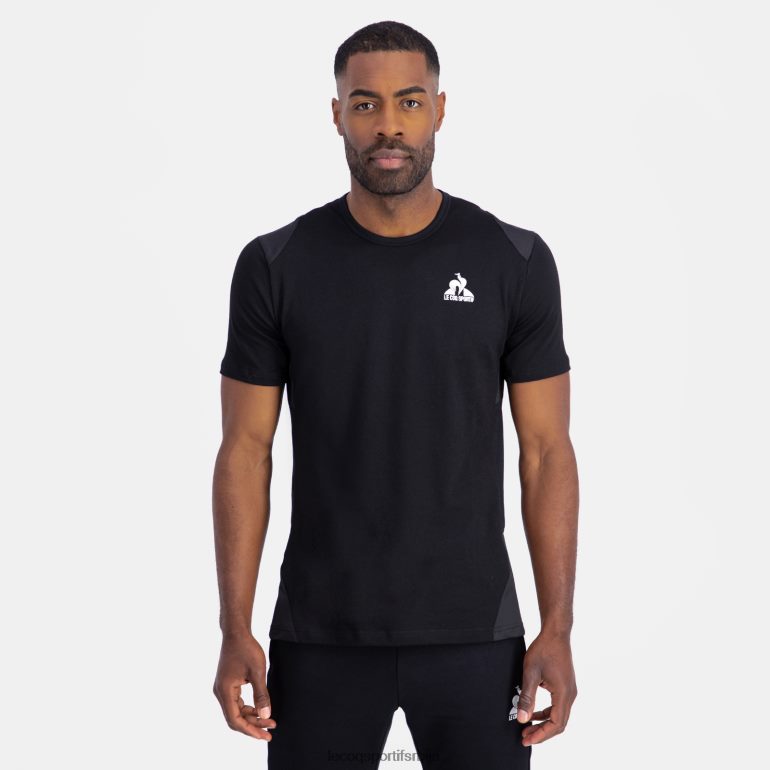 мушкарци Le Coq Sportif модна мајица црна одећу LVZN2D174