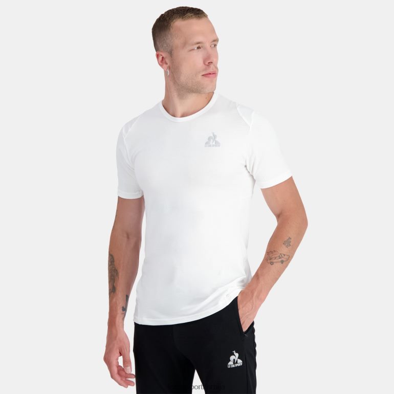 мушкарци Le Coq Sportif модна мајица бела одећу LVZN2D176