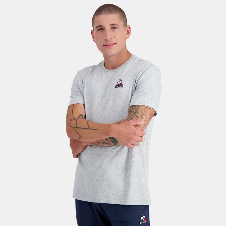 мушкарци Le Coq Sportif модна мајица сива одећу LVZN2D179