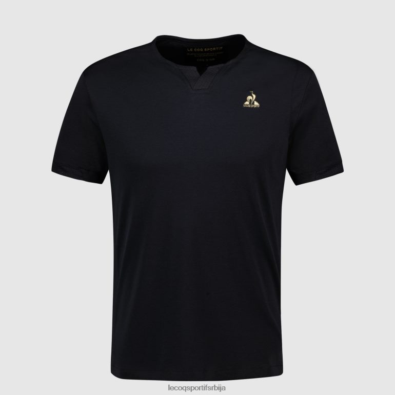 Men Le Coq Sportif модна мајица црна одећу LVZN2D155