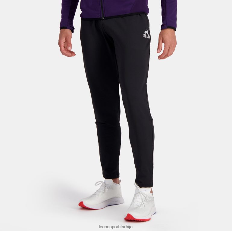мушкарци Le Coq Sportif модне панталоне црне одећу LVZN2D82
