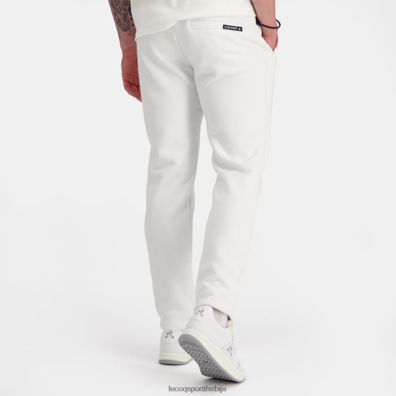мушкарци Le Coq Sportif модне панталоне беле одећу LVZN2D89